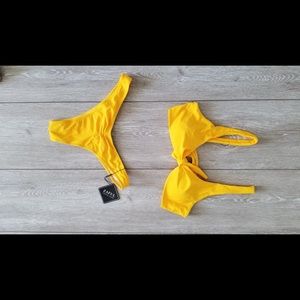 Zaful Golden yellow bikini set